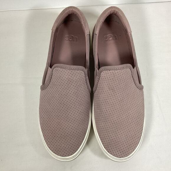 Ugg Slip On Suede Sneaker Shoe 8 Dusty Light Pink Comfort Sole Platform Flat - Picture 1 of 10
